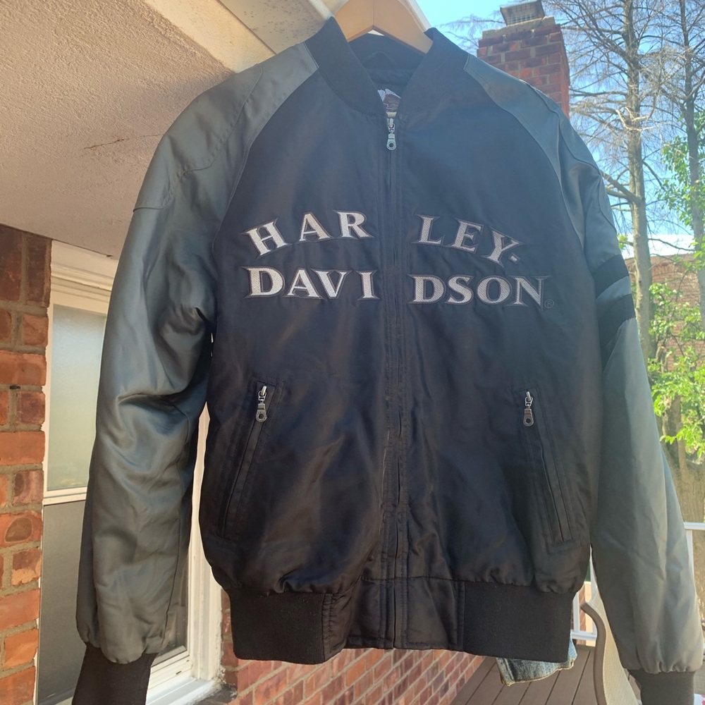 🎉❤️HOSTPIC🎉Harley Davidson Bomber Jacket Unisex - Picture 1 of 8